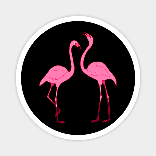 Pink Flamingoes Magnet by RockettGraph1cs